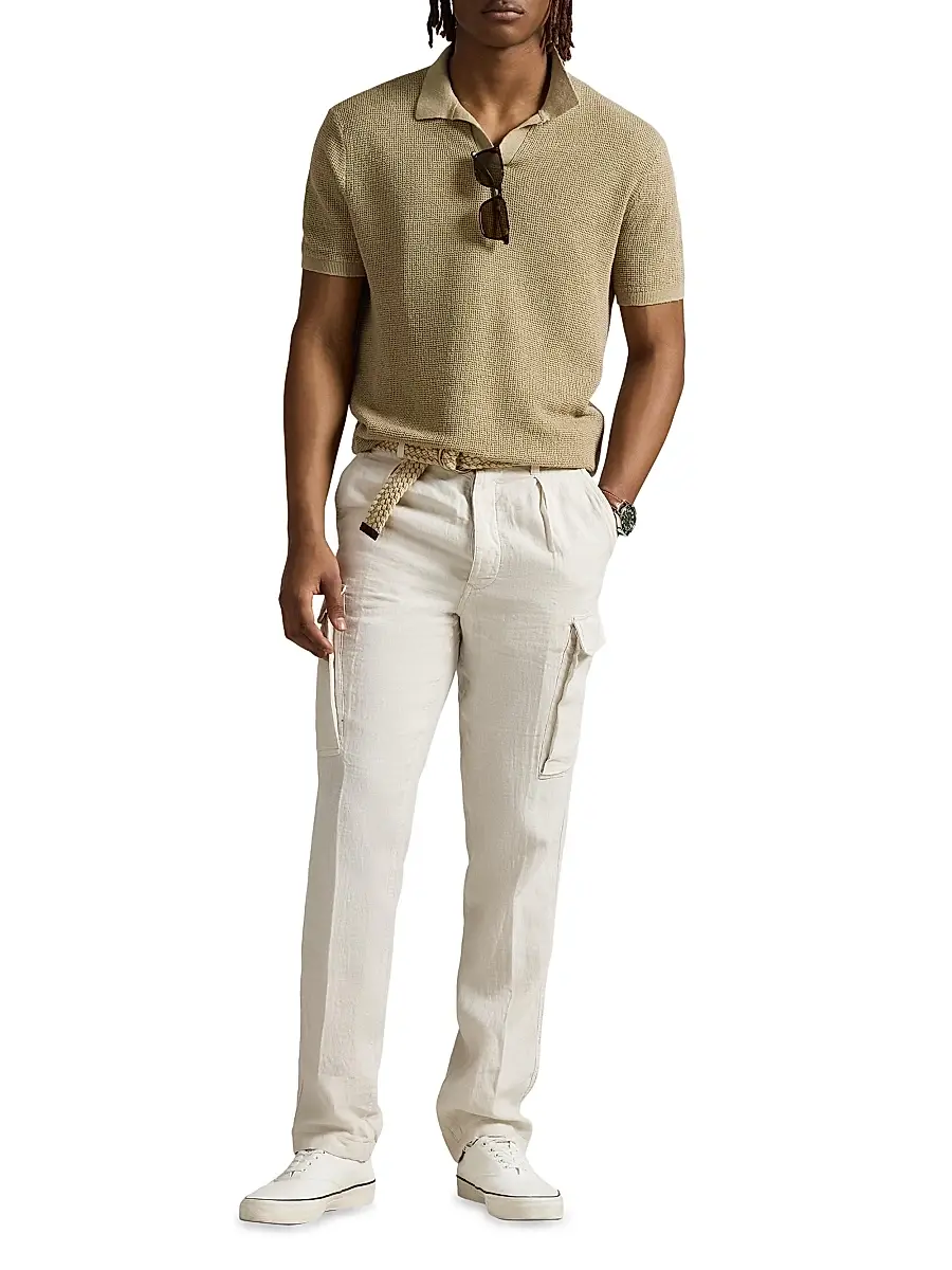 Polo Ralph Lauren Men's Lateef Slim-Tapered-Fit Linen Cargo Pants | Thumbnail 2