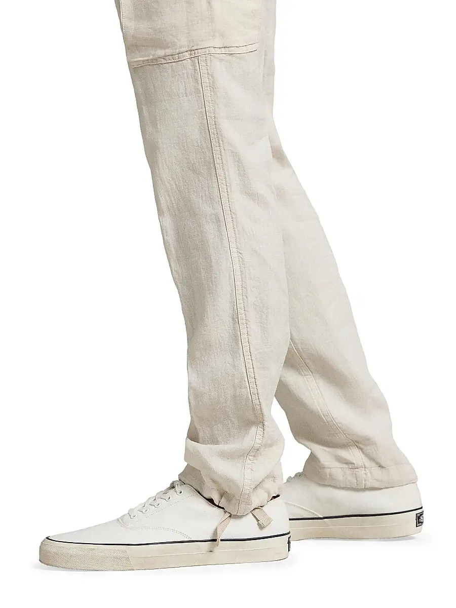 Polo Ralph Lauren Men's Lateef Slim-Tapered-Fit Linen Cargo Pants | Thumbnail 5