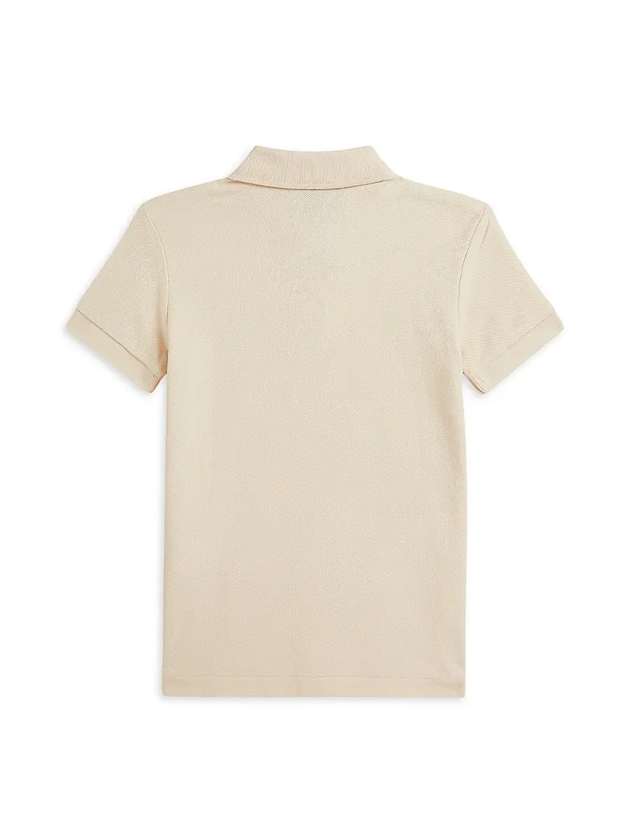 Polo Ralph Lauren Little Boy's & Boy's The Iconic Mesh Polo Shirt - Cream | Thumbnail 2 Polo Ralph Lauren Little Boy's & Boy's The Iconic Mesh Polo Shirt - Cream | Thumbnail 2