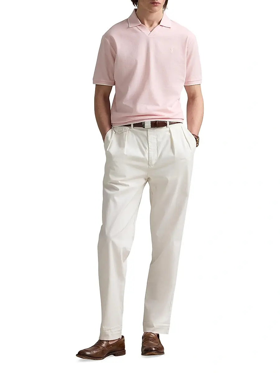 Polo Ralph Lauren Men's Jacquard Mesh Cotton Polo Shirt | Thumbnail 2 Polo Ralph Lauren Men's Jacquard Mesh Cotton Polo Shirt | Thumbnail 2