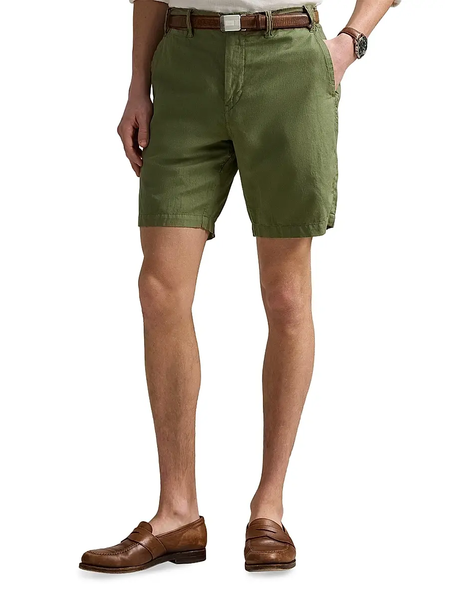 Polo Ralph Lauren Men's 8.5-Inch Classic-Fit Linen-Cotton Shorts | Thumbnail 3 Polo Ralph Lauren Men's 8.5-Inch Classic-Fit Linen-Cotton Shorts | Thumbnail 3
