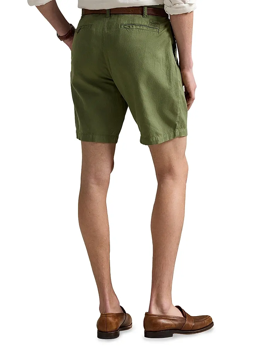 Polo Ralph Lauren Men's 8.5-Inch Classic-Fit Linen-Cotton Shorts | Thumbnail 4 Polo Ralph Lauren Men's 8.5-Inch Classic-Fit Linen-Cotton Shorts | Thumbnail 4
