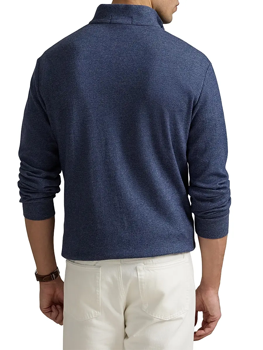 Polo Ralph Lauren Men's Double-Knit Jacquard Quarter-Zip Sweater | Thumbnail 4 Polo Ralph Lauren Men's Double-Knit Jacquard Quarter-Zip Sweater | Thumbnail 4