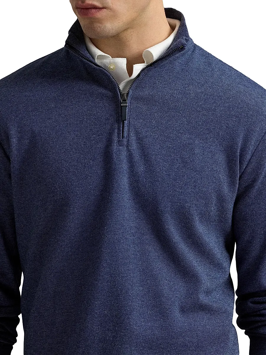 Polo Ralph Lauren Men's Double-Knit Jacquard Quarter-Zip Sweater | Thumbnail 5 Polo Ralph Lauren Men's Double-Knit Jacquard Quarter-Zip Sweater | Thumbnail 5