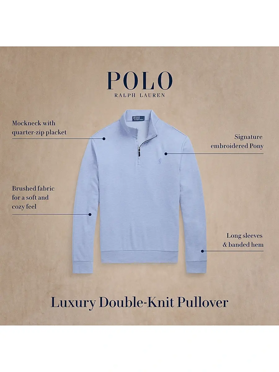 Polo Ralph Lauren Men's Double-Knit Jacquard Quarter-Zip Sweater | Thumbnail 6 Polo Ralph Lauren Men's Double-Knit Jacquard Quarter-Zip Sweater | Thumbnail 6