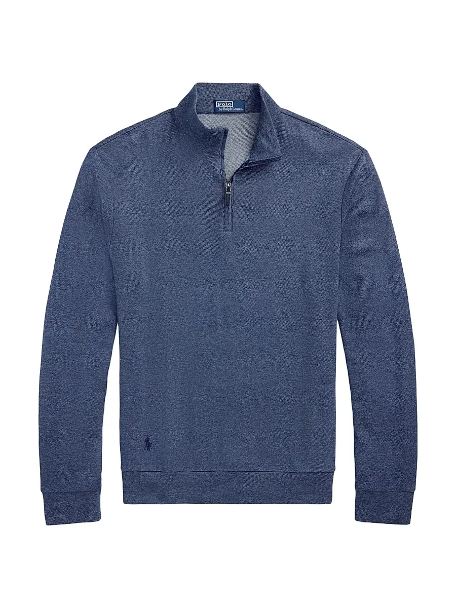 Polo Ralph Lauren Men's Double-Knit Jacquard Quarter-Zip Sweater