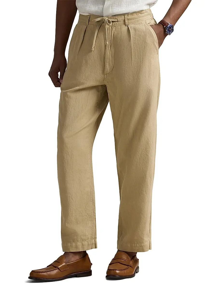 Polo Ralph Lauren Men's Relaxed-Fit Linen-Cotton Pants | Thumbnail 3 Polo Ralph Lauren Men's Relaxed-Fit Linen-Cotton Pants | Thumbnail 3