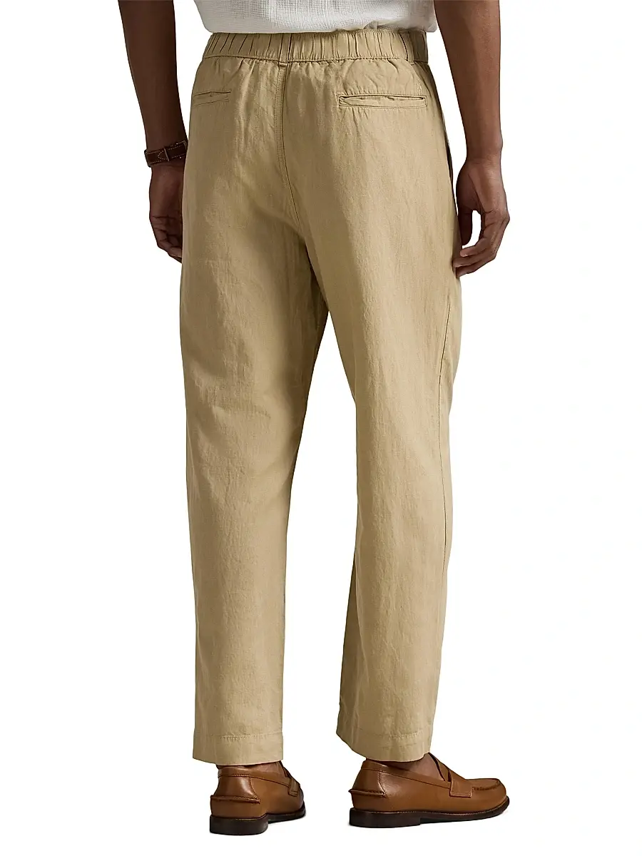 Polo Ralph Lauren Men's Relaxed-Fit Linen-Cotton Pants | Thumbnail 4 Polo Ralph Lauren Men's Relaxed-Fit Linen-Cotton Pants | Thumbnail 4