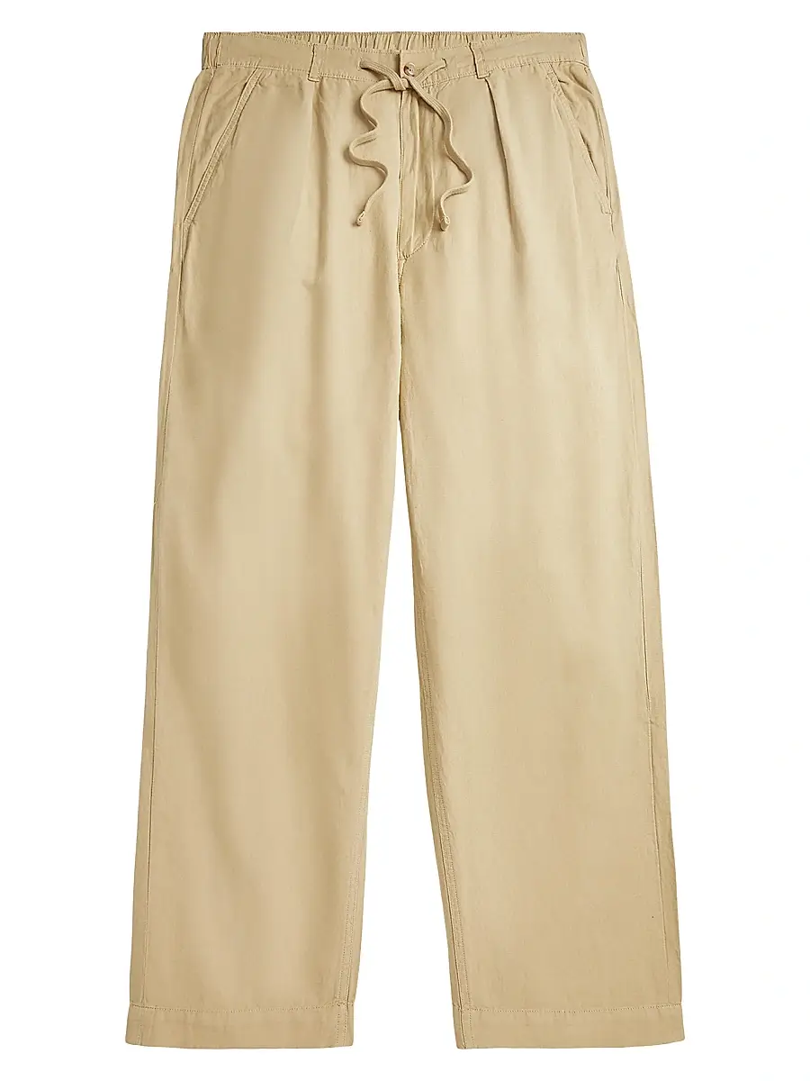 Polo Ralph Lauren Men's Relaxed-Fit Linen-Cotton Pants - Coastal Beige | Image 1 Polo Ralph Lauren Men's Relaxed-Fit Linen-Cotton Pants - Coastal Beige | Image 1