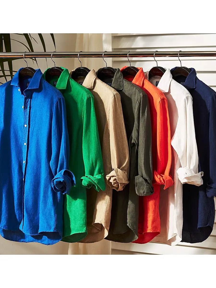 Polo Ralph Lauren Men's Classic-Fit Linen Shirt | Thumbnail 7 Polo Ralph Lauren Men's Classic-Fit Linen Shirt | Thumbnail 7