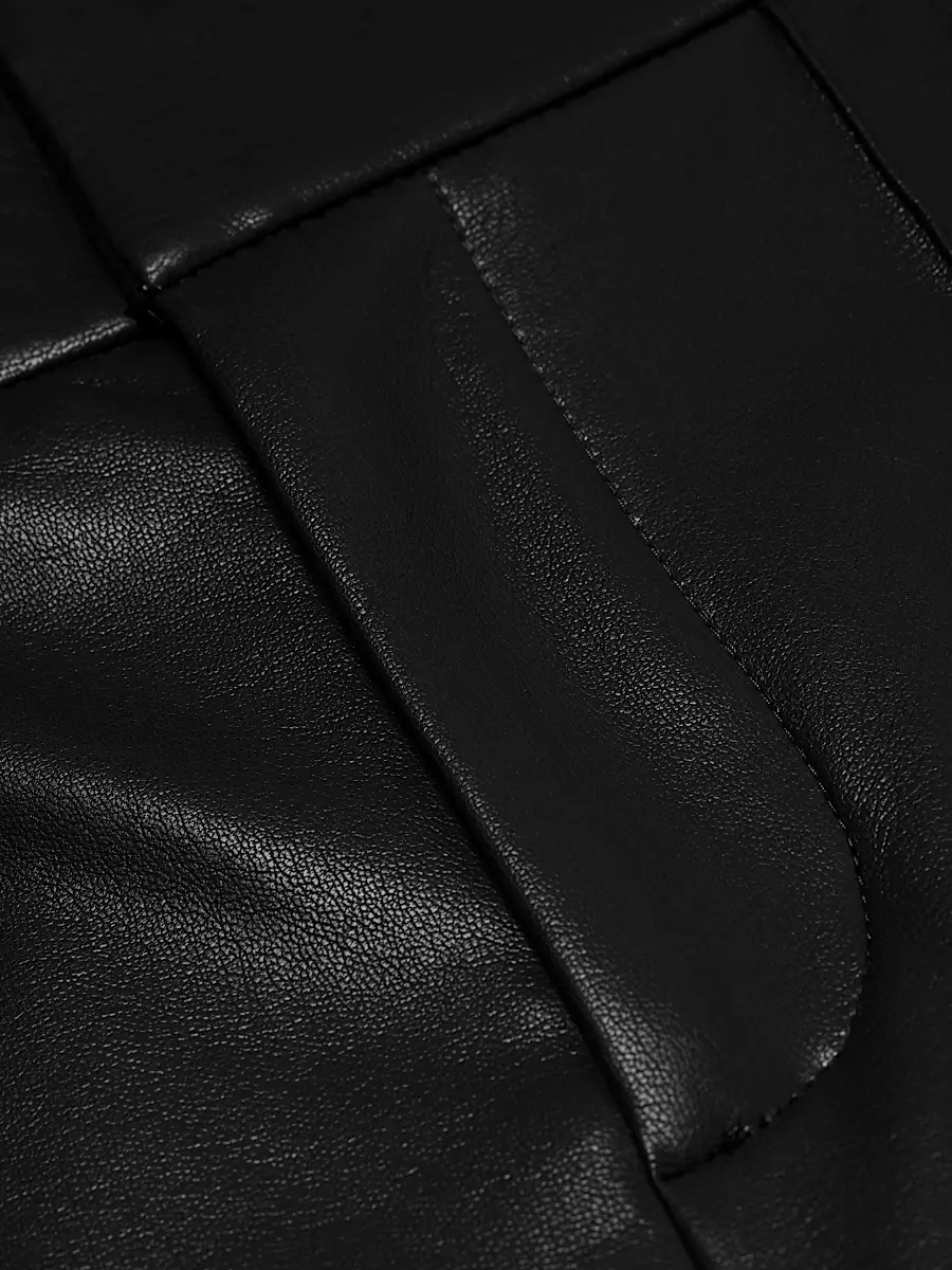 Alice + Olivia Women's Dylan Wide-Leg Faux Leather Trousers | Thumbnail 7 Alice + Olivia Women's Dylan Wide-Leg Faux Leather Trousers | Thumbnail 7