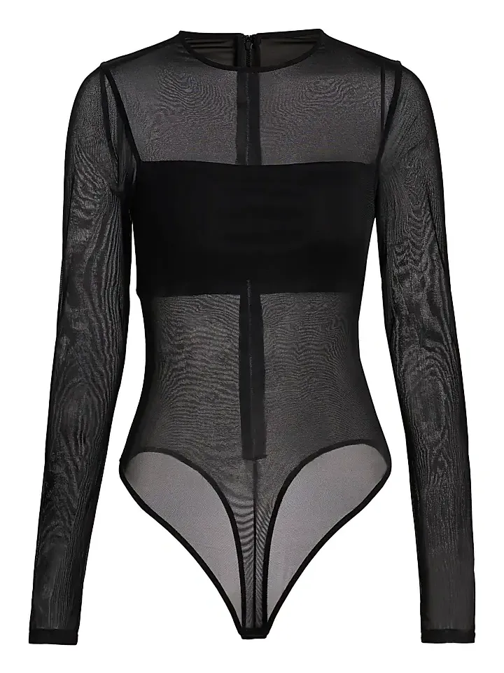 Women's Bandeau Sheer Bodysuit