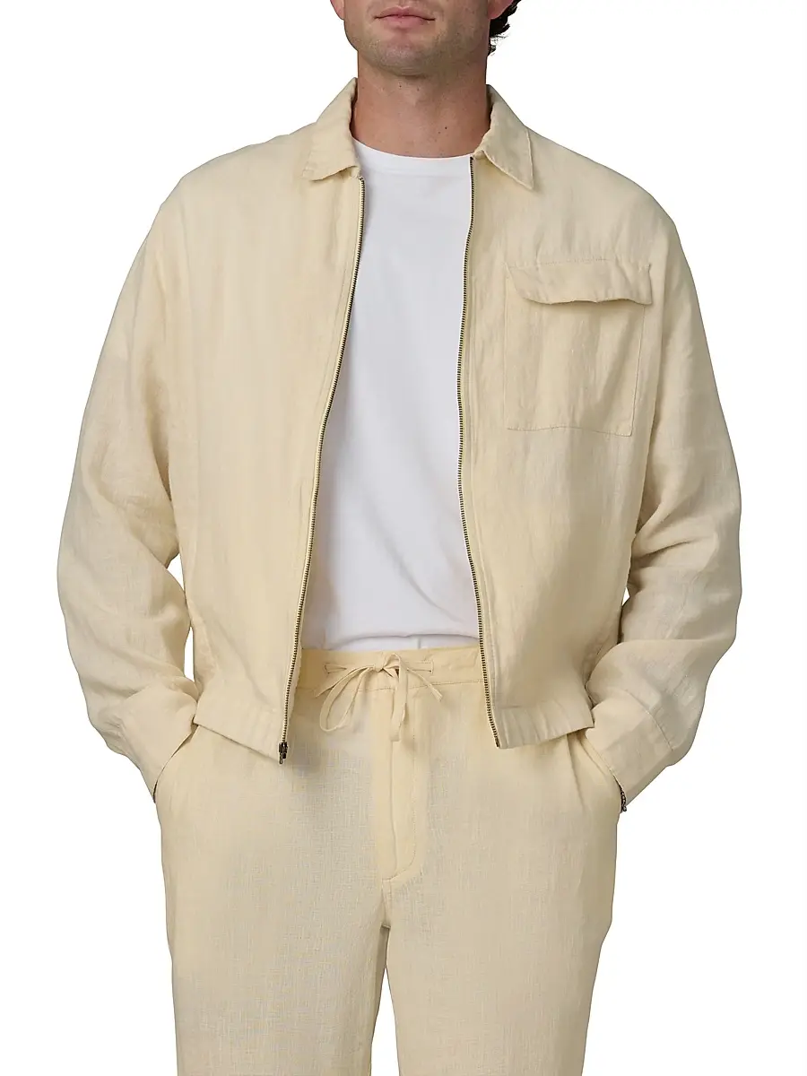 Joe's Jeans Men's Linen Full-Zip Jacket | Thumbnail 3 Joe's Jeans Men's Linen Full-Zip Jacket | Thumbnail 3