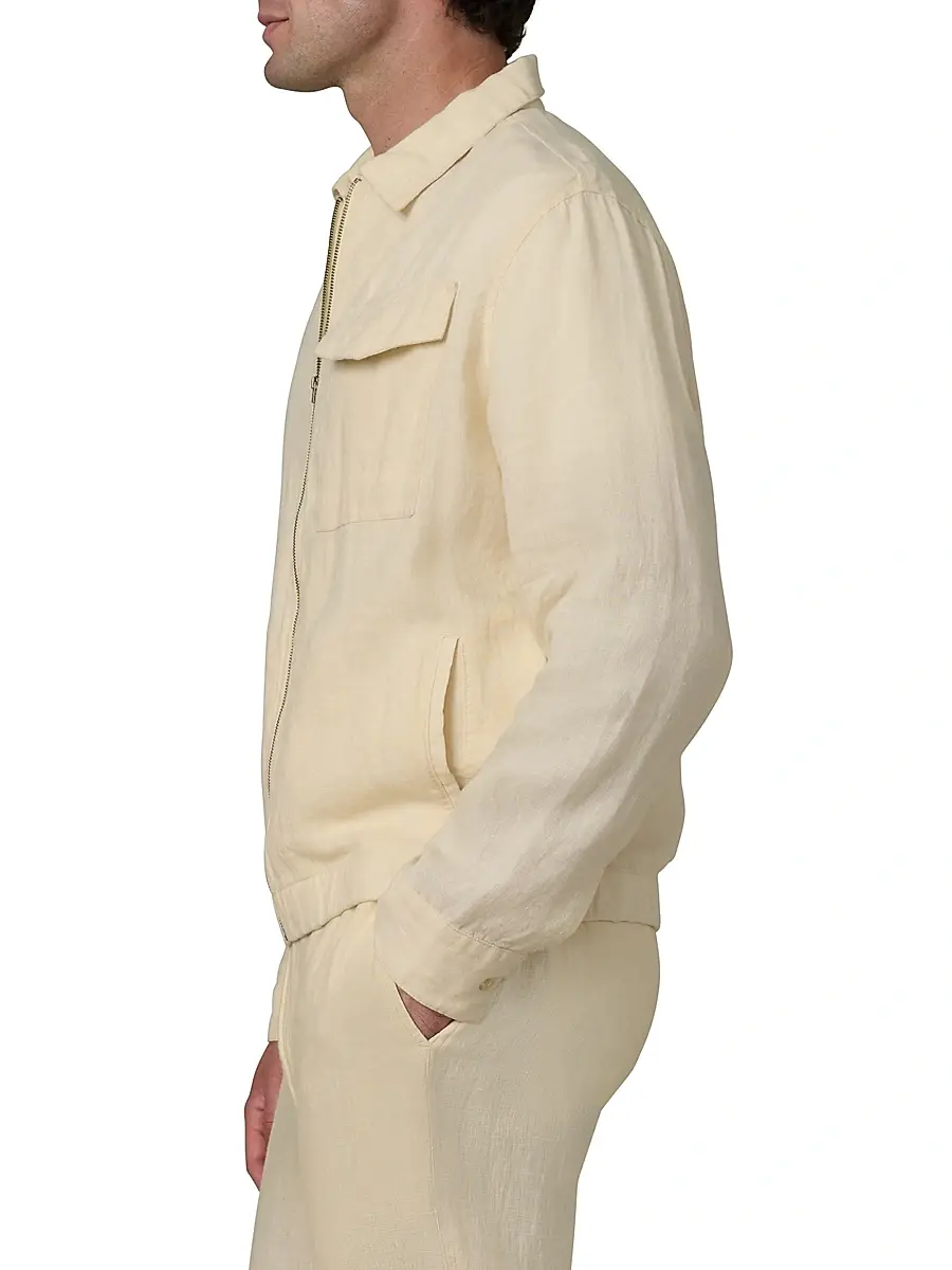 Joe's Jeans Men's Linen Full-Zip Jacket | Thumbnail 4 Joe's Jeans Men's Linen Full-Zip Jacket | Thumbnail 4