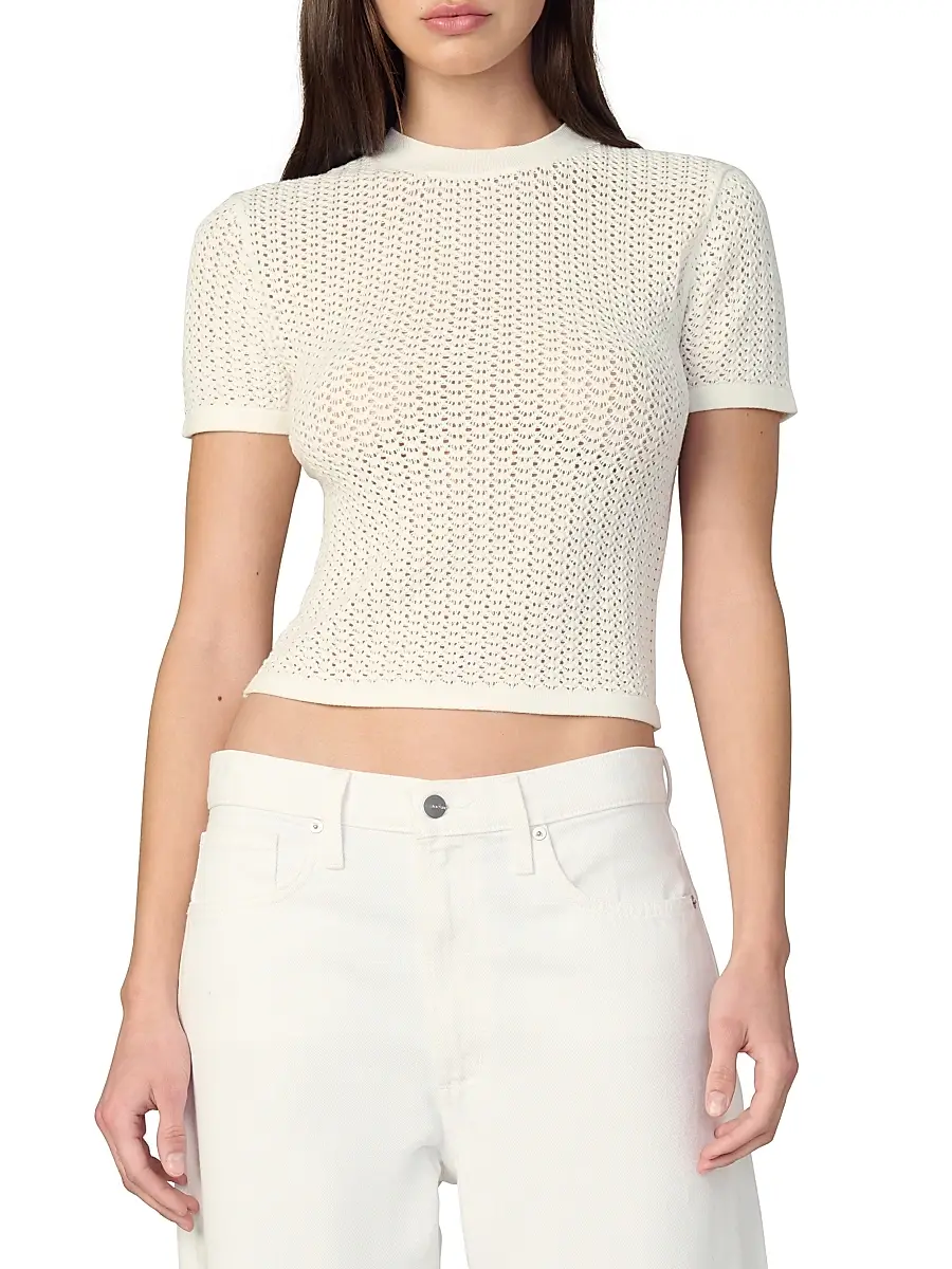 Joe's Jeans Women's The Crochet Baby T-Shirt | Thumbnail 3 Joe's Jeans Women's The Crochet Baby T-Shirt | Thumbnail 3