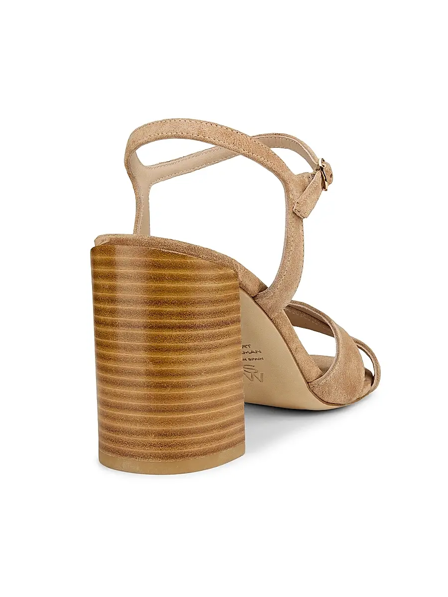 Stuart Weitzman Women's Alyssa 85MM Crisscross Suede Sandals | Thumbnail 3 Stuart Weitzman Women's Alyssa 85MM Crisscross Suede Sandals | Thumbnail 3