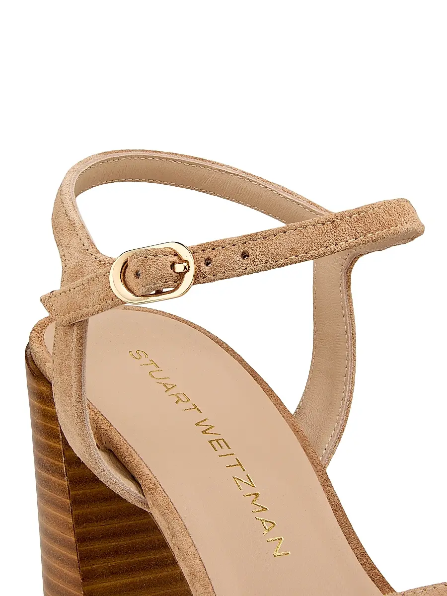 Stuart Weitzman Women's Alyssa 85MM Crisscross Suede Sandals | Thumbnail 5 Stuart Weitzman Women's Alyssa 85MM Crisscross Suede Sandals | Thumbnail 5