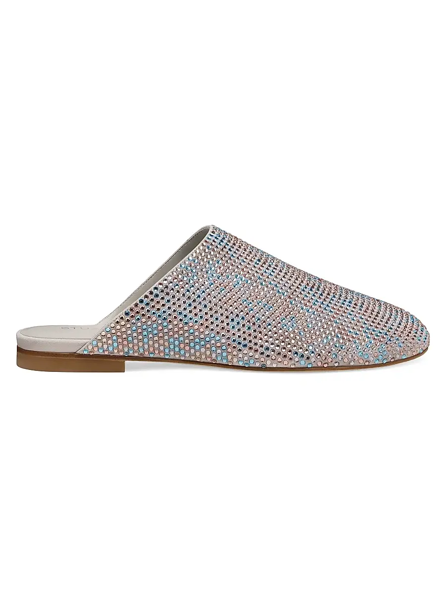 Stuart Weitzman Women's Talia Shine Mules - Perla | Image 1 Stuart Weitzman Women's Talia Shine Mules - Perla | Image 1