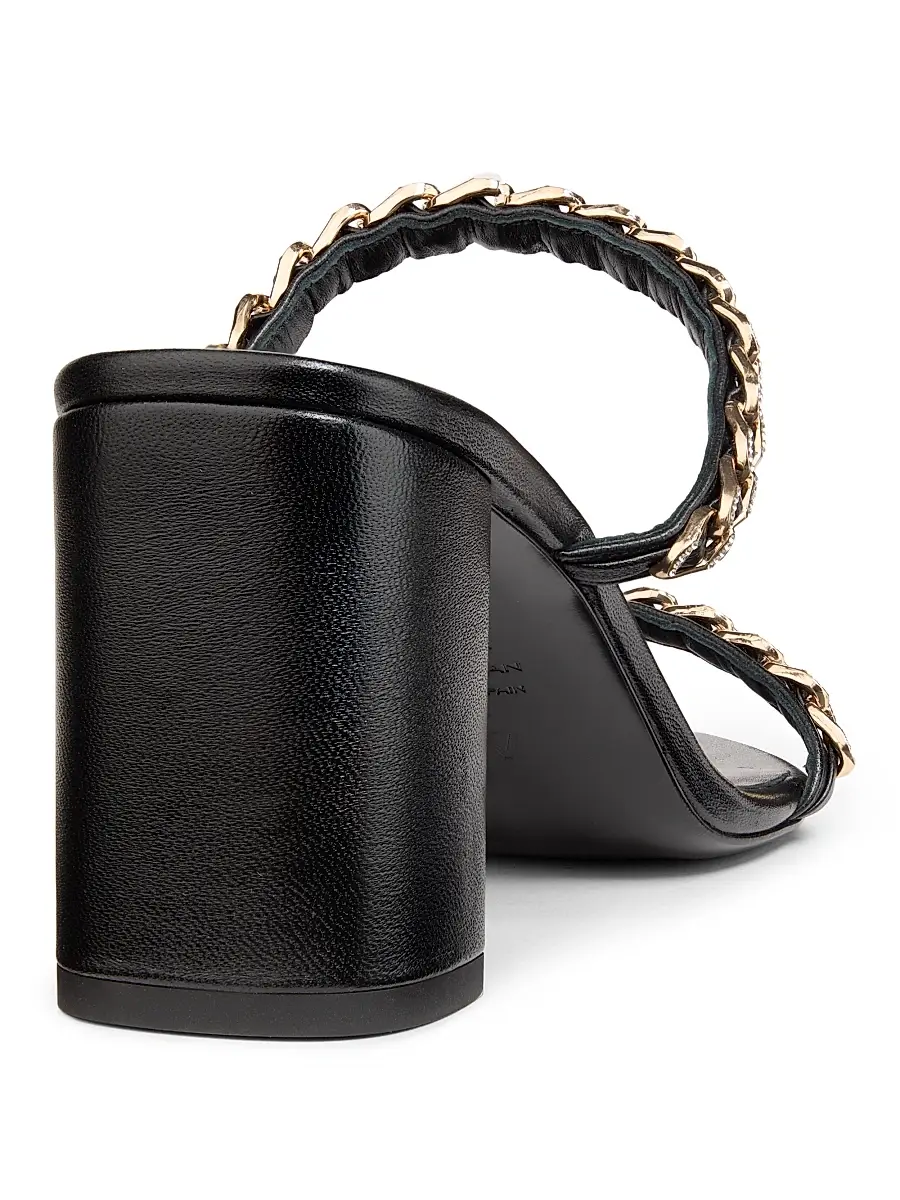 Stuart Weitzman Women's Soluxe 75MM Chain-Strap Leather Sandals | Thumbnail 3 Stuart Weitzman Women's Soluxe 75MM Chain-Strap Leather Sandals | Thumbnail 3