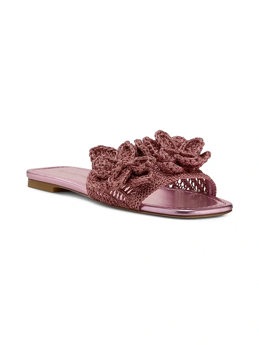 Stuart Weitzman Women's Lotus Crocheted Sandals | Thumbnail 2