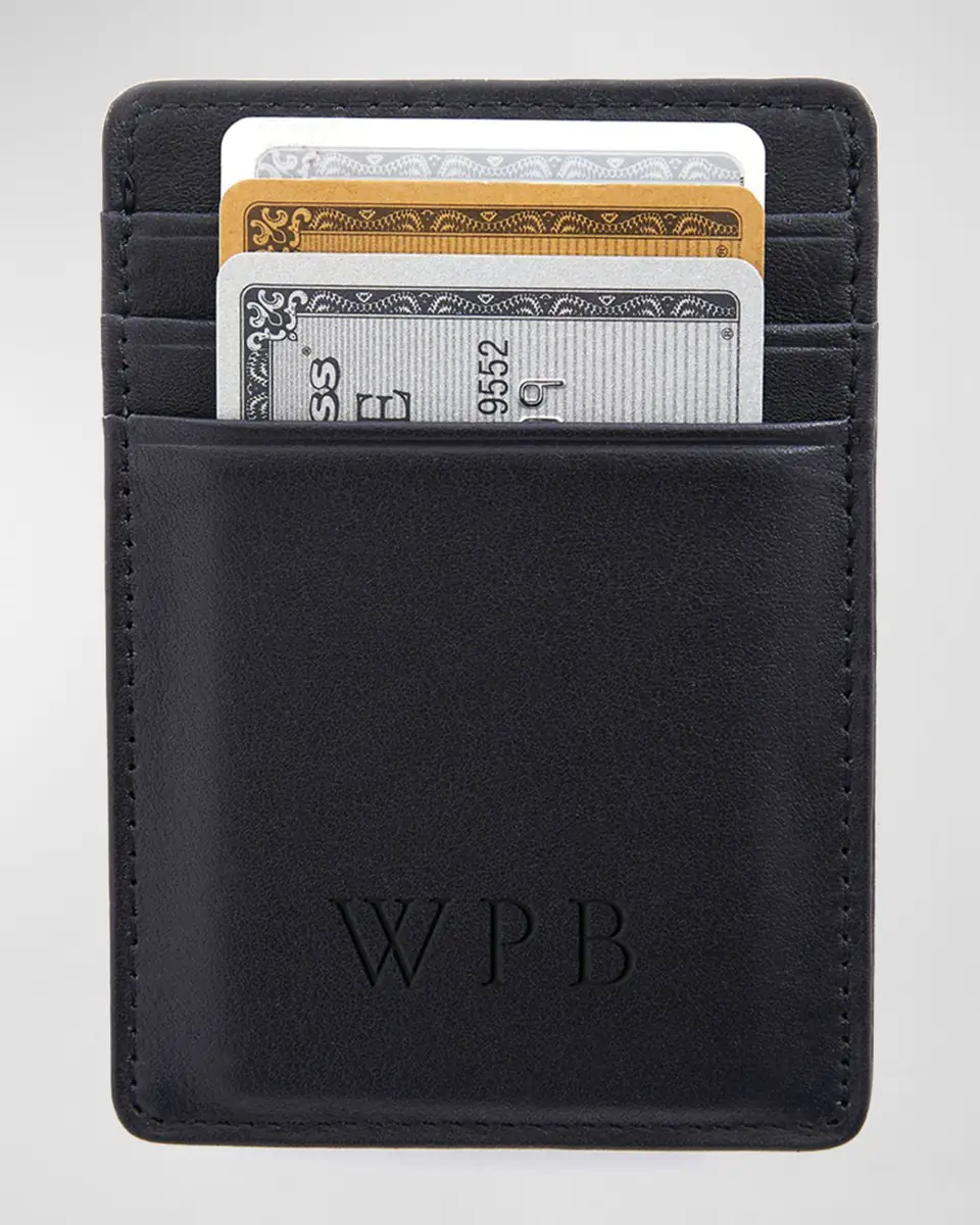 Royce New York Monogrammed Leather Magnetic Money Clip Wallet, Personalized | Thumbnail 2 Royce New York Monogrammed Leather Magnetic Money Clip Wallet, Personalized | Thumbnail 2