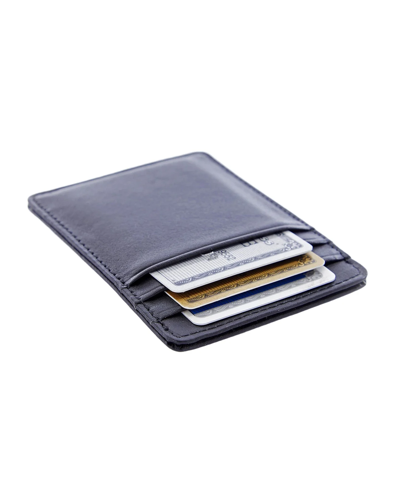 Royce New York Monogrammed Leather Magnetic Money Clip Wallet, Personalized