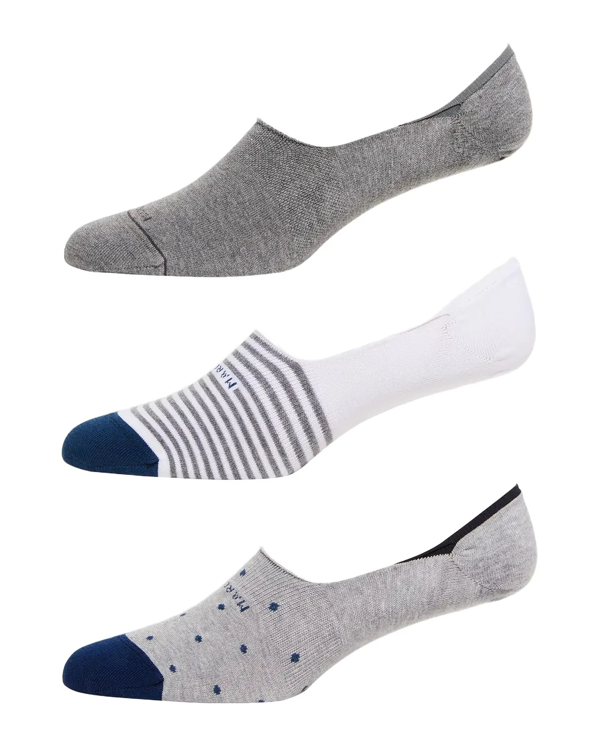 Marcoliani Men's 3-Pack Invisible Socks