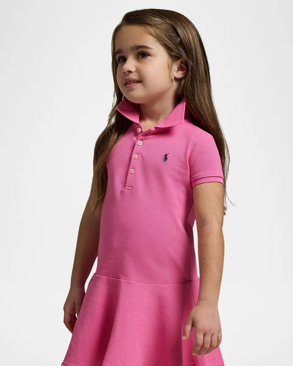 Polo Ralph Lauren Girl's Stretch Cotton Mesh Polo Dress | Thumbnail 3 Polo Ralph Lauren Girl's Stretch Cotton Mesh Polo Dress | Thumbnail 3