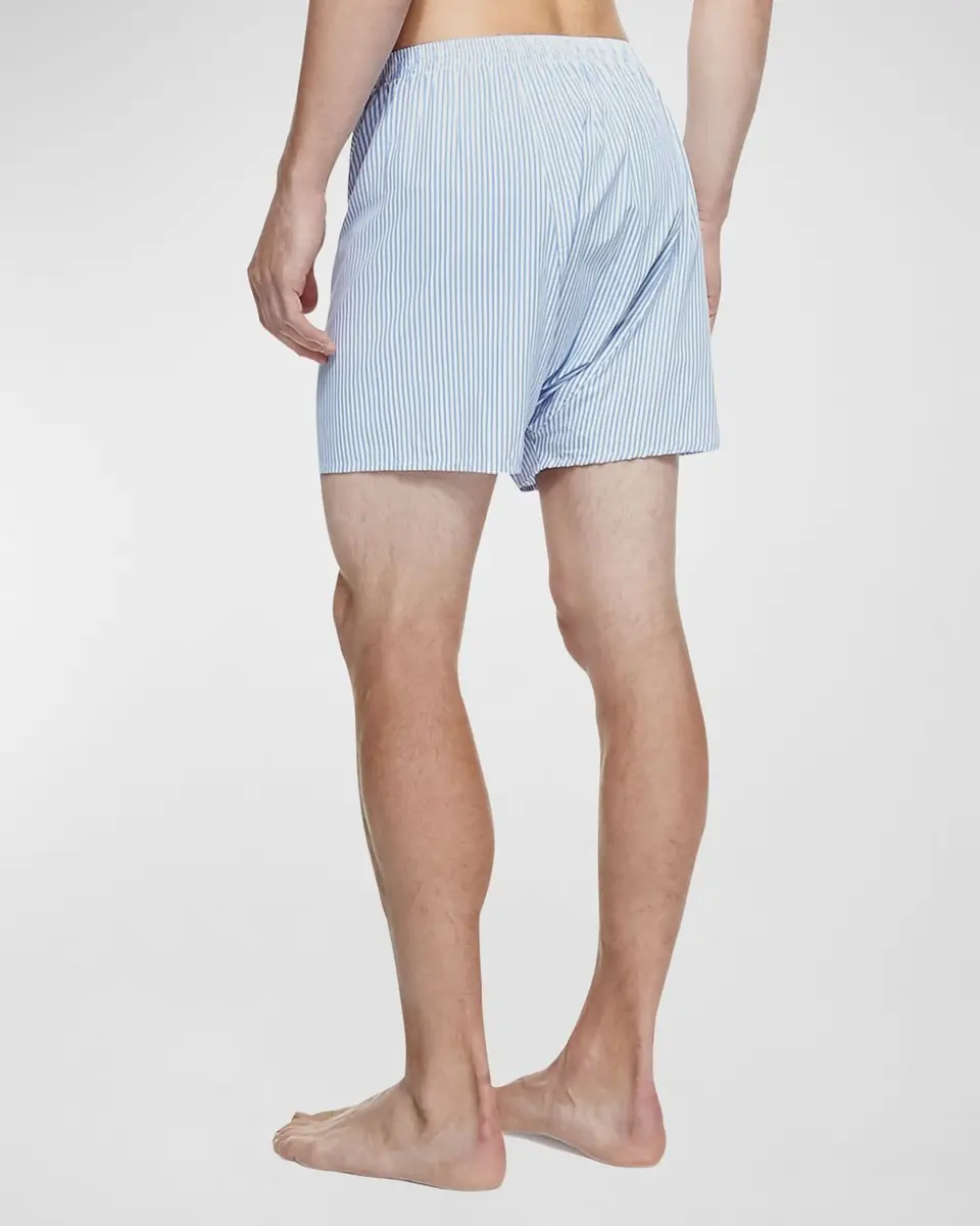 Derek Rose Men's James Classic Fit Cotton Stripe Boxer Shorts | Thumbnail 2 Derek Rose Men's James Classic Fit Cotton Stripe Boxer Shorts | Thumbnail 2