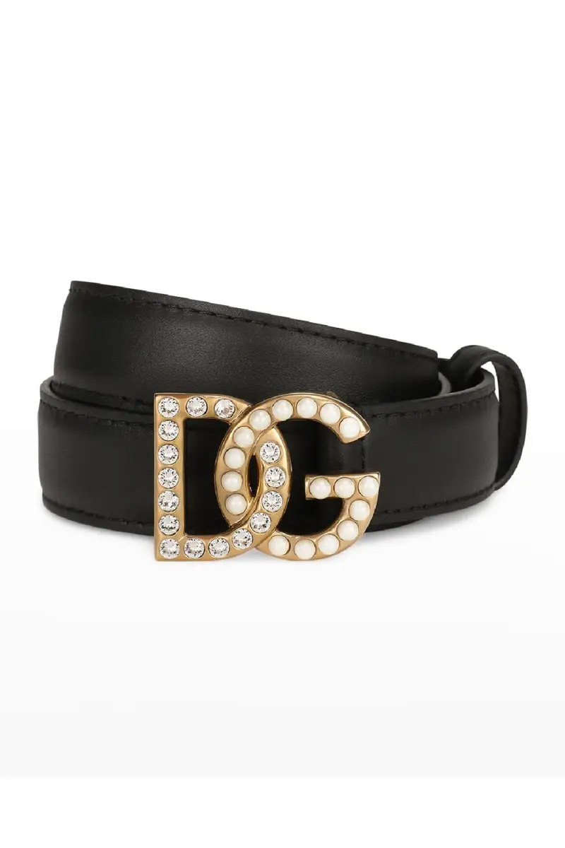 Dolce & Gabbana DG Swarovski Crystal & Pearl Leather Belt | Thumbnail 4 Dolce & Gabbana DG Swarovski Crystal & Pearl Leather Belt | Thumbnail 4