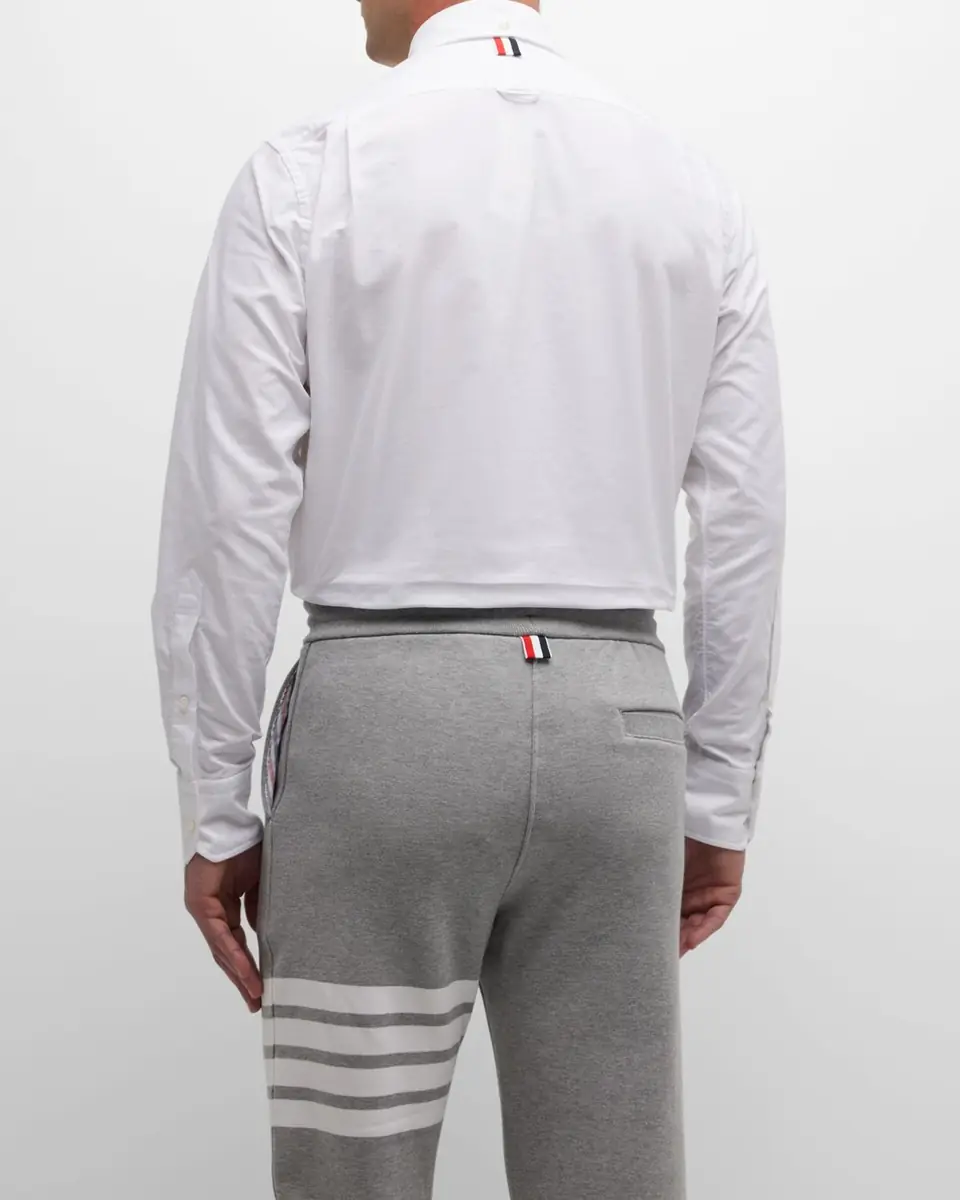 Thom Browne Men's Classic Sport Shirt w/ Stripes | Thumbnail 4