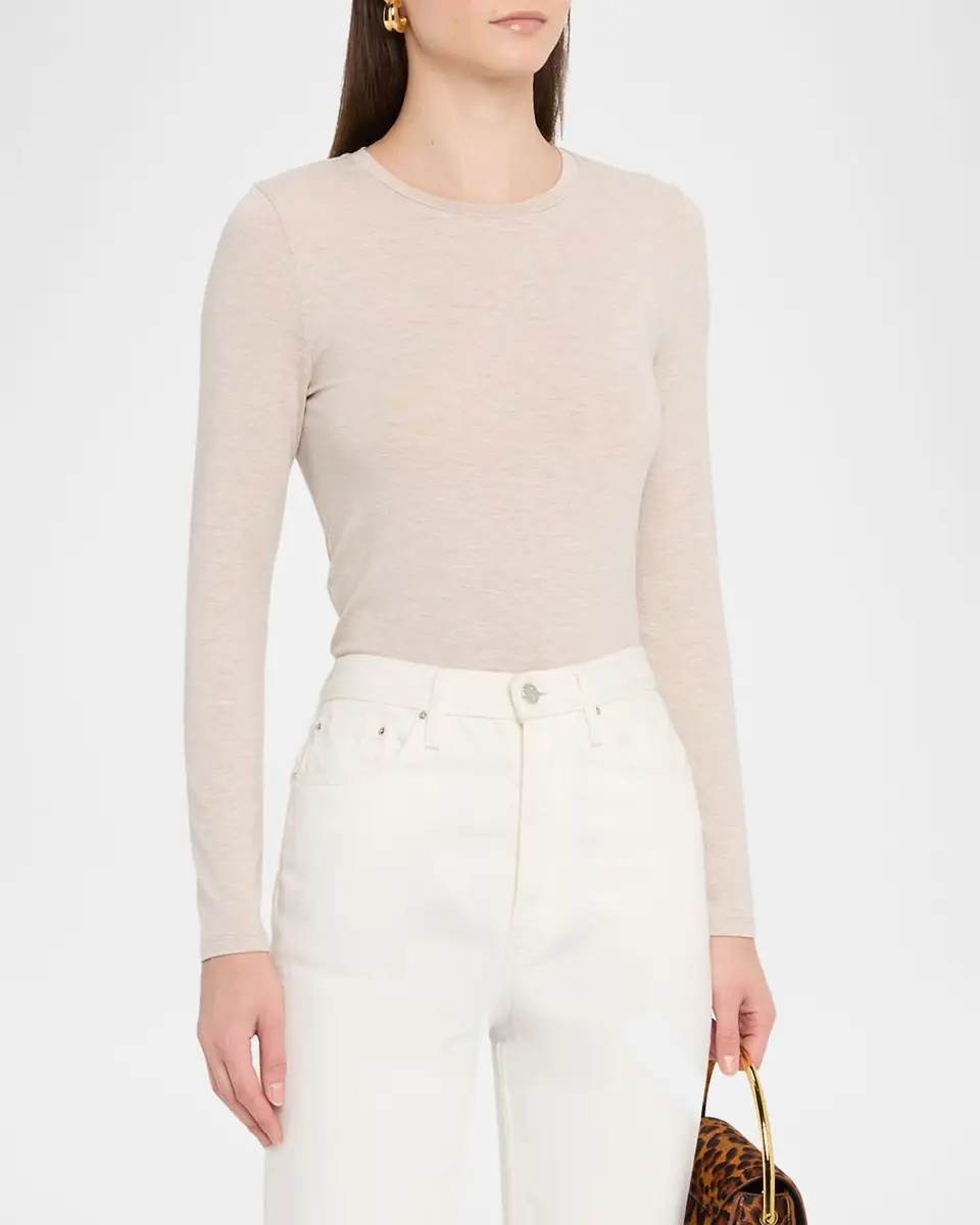 MAJESTIC FILATURES Soft Touch Flat-Edge Long-Sleeve Crewneck Top | Thumbnail 4 MAJESTIC FILATURES Soft Touch Flat-Edge Long-Sleeve Crewneck Top | Thumbnail 4