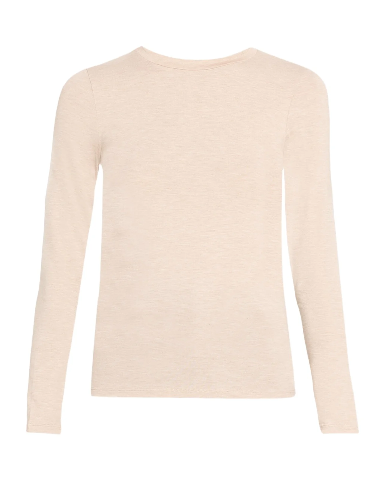 Soft Touch Flat-Edge Long-Sleeve Crewneck Top Soft Touch Flat-Edge Long-Sleeve Crewneck Top