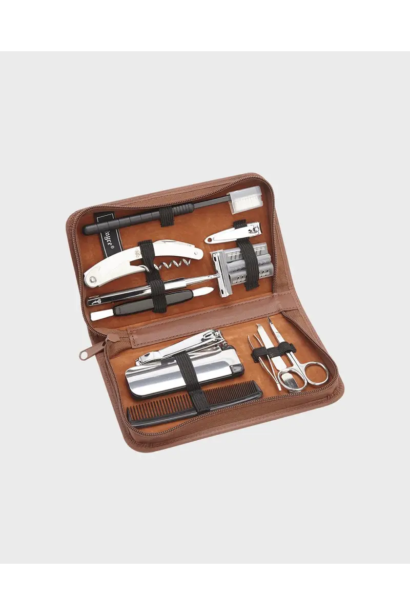 Royce New York Monogrammed Leather Travel Grooming Toiletry Kit, Personalized | Thumbnail 3 Royce New York Monogrammed Leather Travel Grooming Toiletry Kit, Personalized | Thumbnail 3