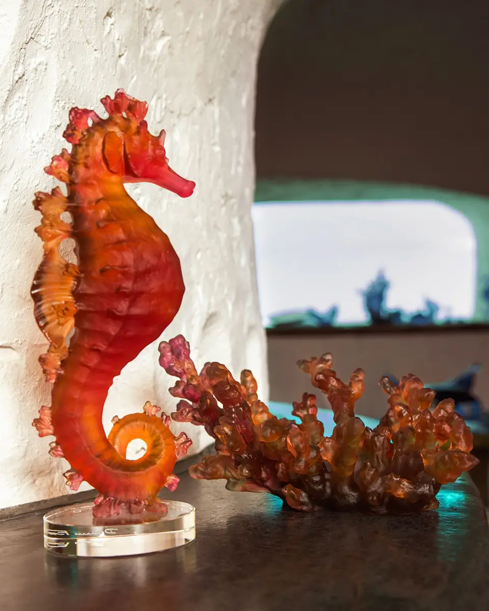 Daum Coral Sea Medium Bowl, Amber/Red | Thumbnail 2 Daum Coral Sea Medium Bowl, Amber/Red | Thumbnail 2