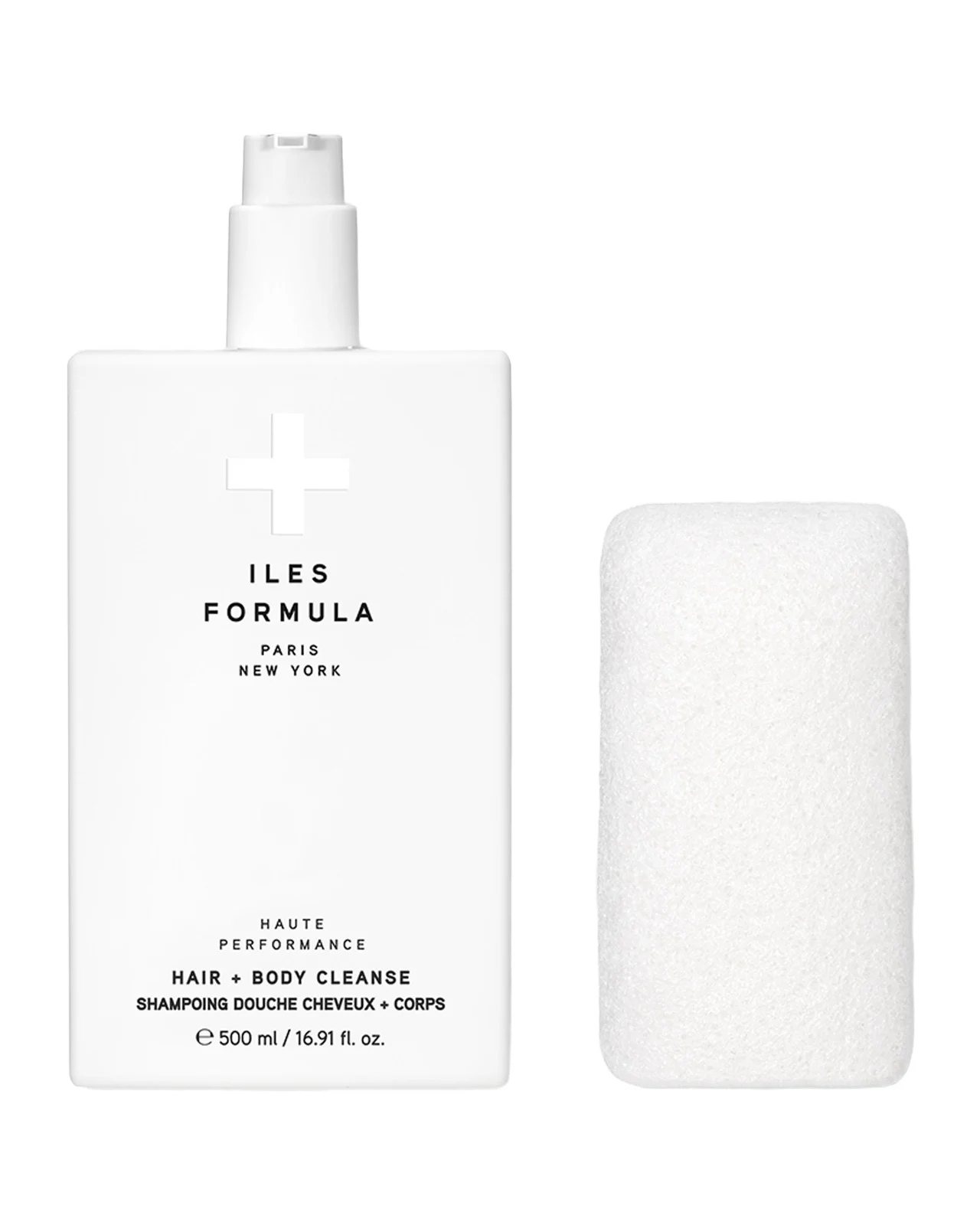 Iles Formula Hair + Body Cleanse with Body Sponge