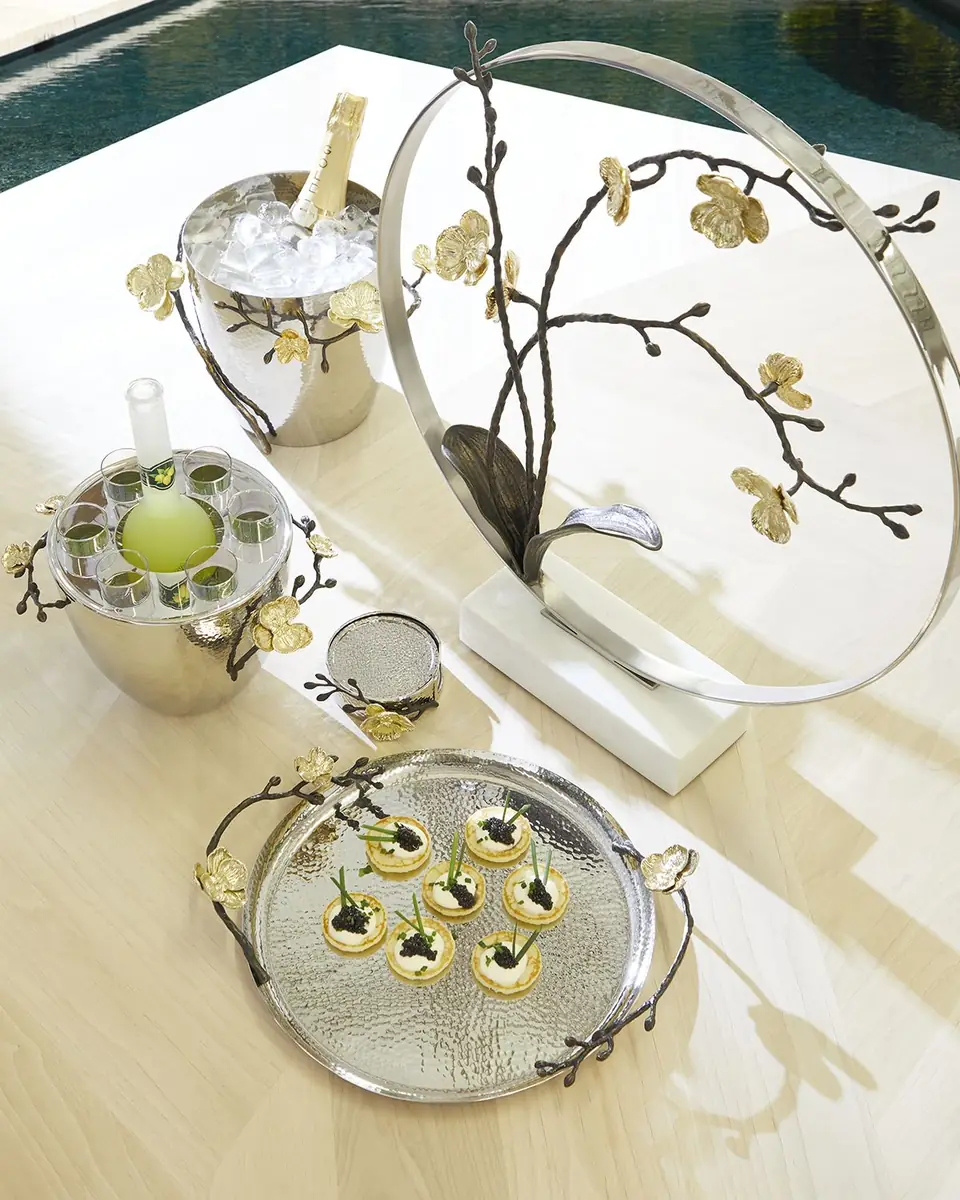 Michael Aram Gold Orchid Round Tray | Thumbnail 5