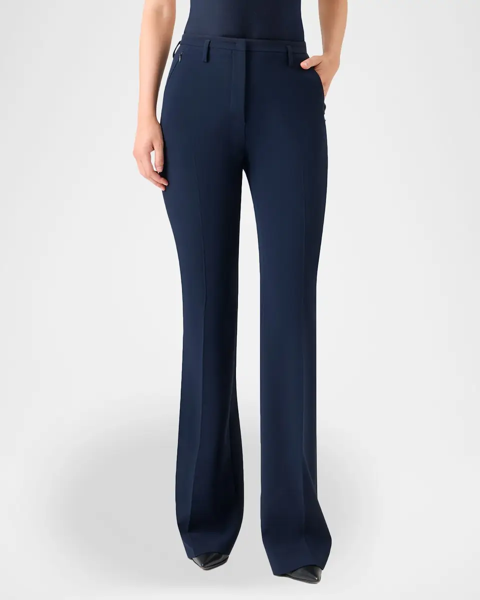 Akris Farrah Boot-Cut Mid-Rise Wool Pants | Thumbnail 4 Akris Farrah Boot-Cut Mid-Rise Wool Pants | Thumbnail 4