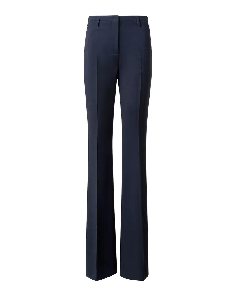 Akris Farrah Boot-Cut Mid-Rise Wool Pants | Image 1 Akris Farrah Boot-Cut Mid-Rise Wool Pants | Image 1