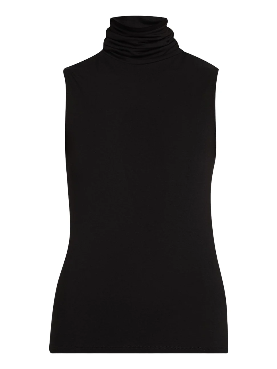 Soft Touch Viscose Sleeveless Turtleneck Top