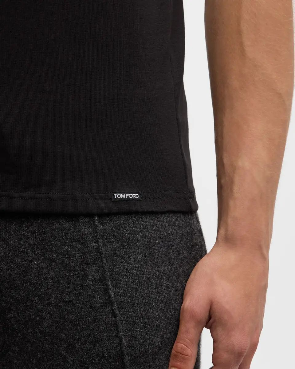 Tom Ford Men's Cotton Stretch Jersey T-shirt | Thumbnail 5 Tom Ford Men's Cotton Stretch Jersey T-shirt | Thumbnail 5