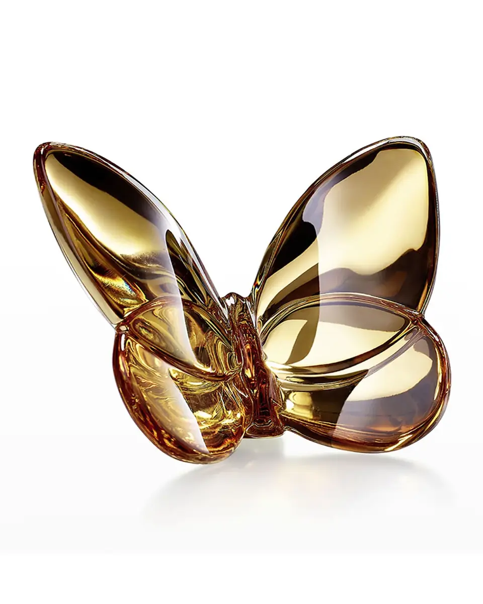 Baccarat 2.5" Lucky Crystal Gold Butterfly | Thumbnail 2 Baccarat 2.5" Lucky Crystal Gold Butterfly | Thumbnail 2