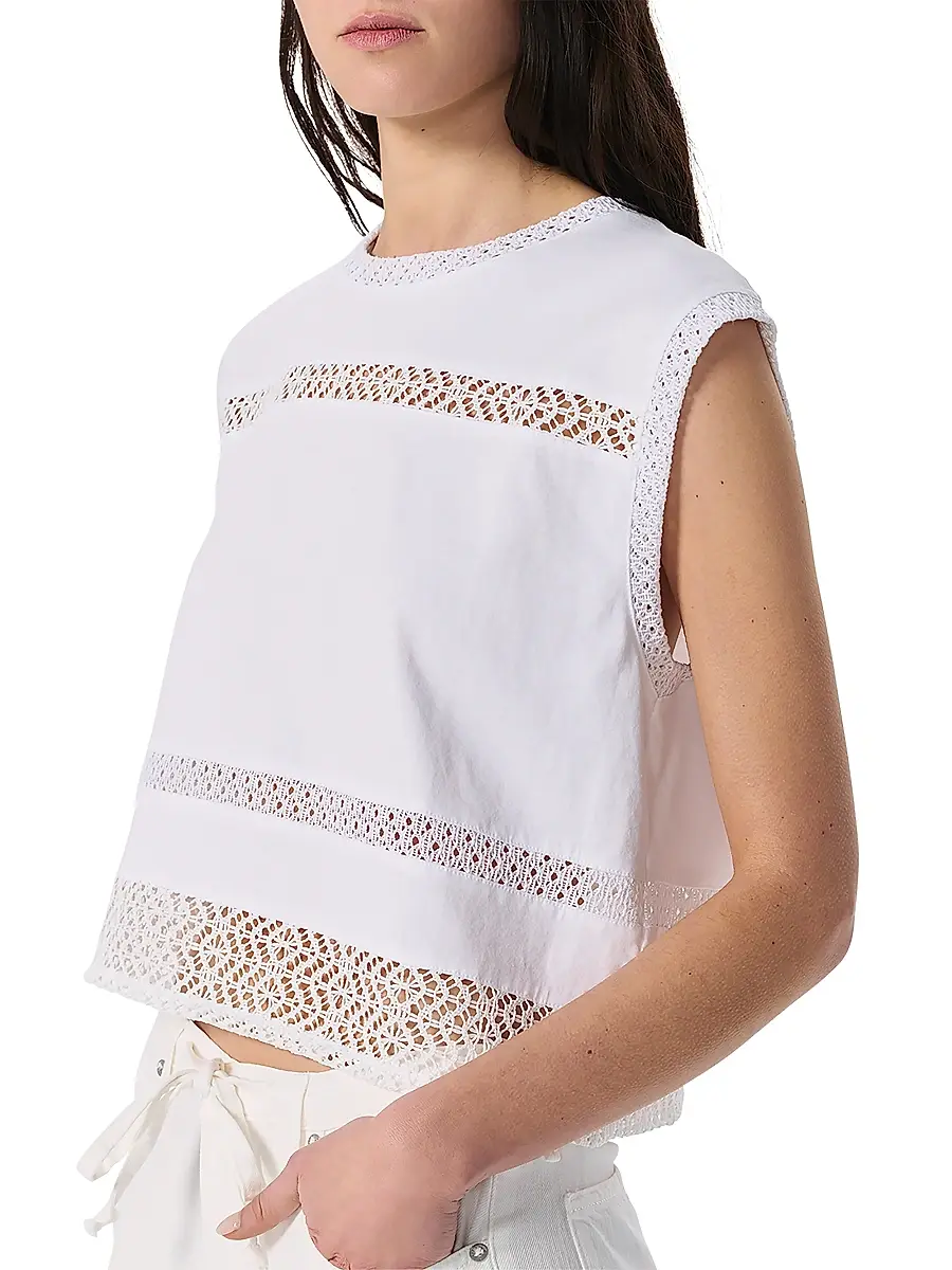 rag & bone Women's Rosie Lace-Trim Cotton Tank | Thumbnail 6 rag & bone Women's Rosie Lace-Trim Cotton Tank | Thumbnail 6