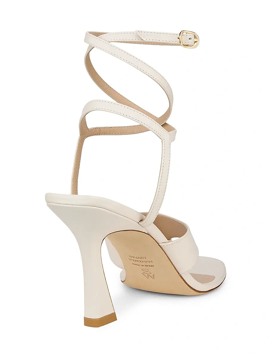 Stuart Weitzman Women's Vinnie 85MM Ankle Wrap Thong Sandals | Thumbnail 3