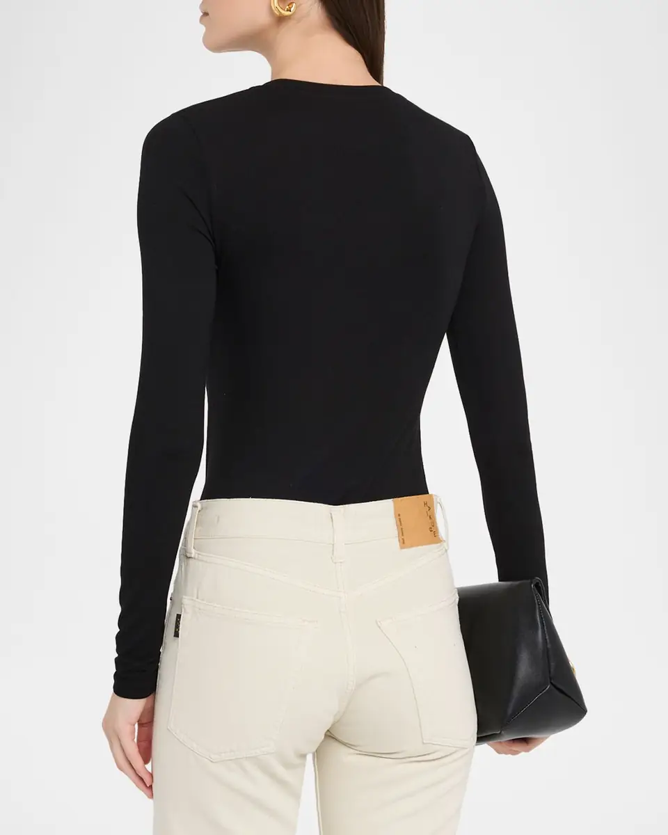 MAJESTIC FILATURES Soft Touch Flat-Edge Long-Sleeve Crewneck Top | Thumbnail 3 MAJESTIC FILATURES Soft Touch Flat-Edge Long-Sleeve Crewneck Top | Thumbnail 3