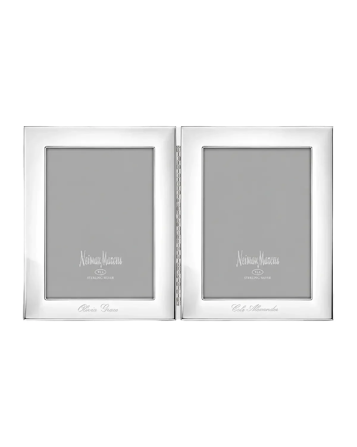 Tiffany Plain Hinged Double Personalized Frame Tiffany Plain Hinged Double Personalized Frame