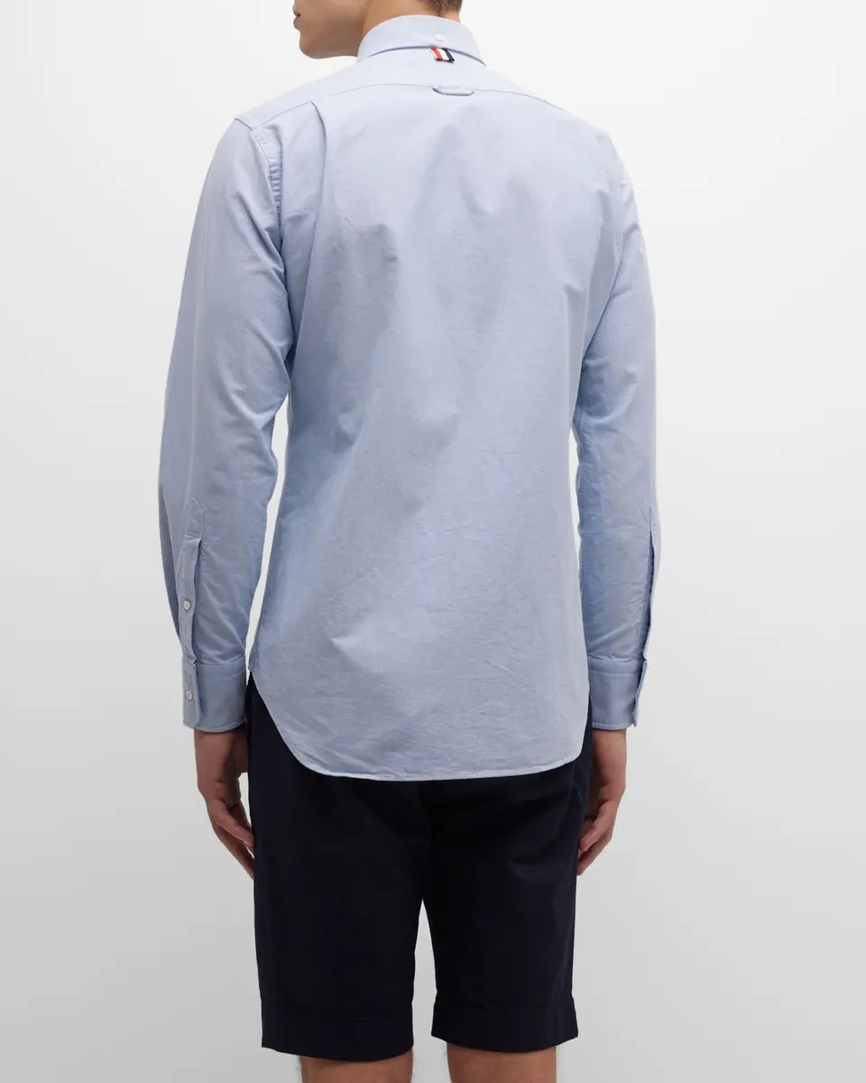 Thom Browne Men's Classic Sport Shirt w/ Stripes | Thumbnail 3 Thom Browne Men's Classic Sport Shirt w/ Stripes | Thumbnail 3