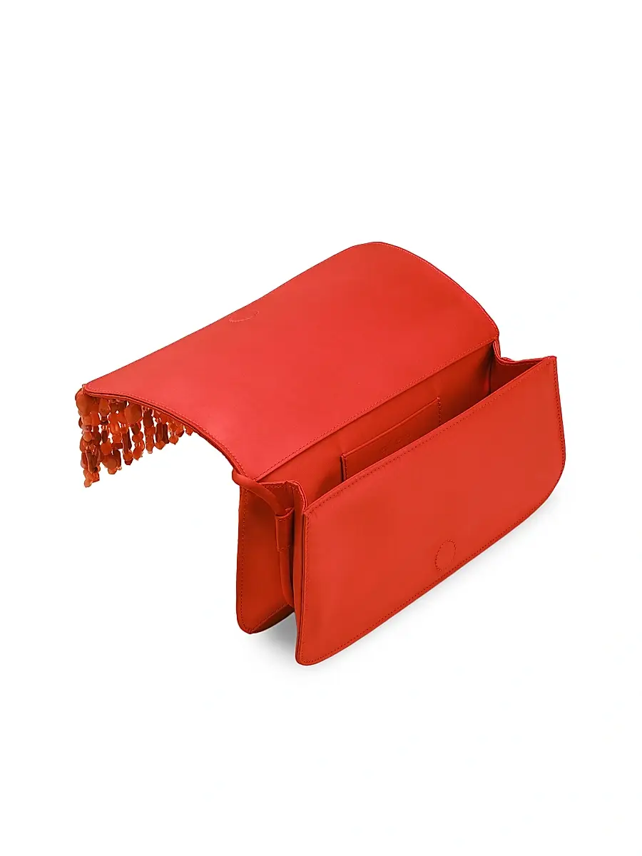 Cult Gaia Women's Idalia Bead-Embellished Satin Shoulder Bag | Thumbnail 5 Cult Gaia Women's Idalia Bead-Embellished Satin Shoulder Bag | Thumbnail 5