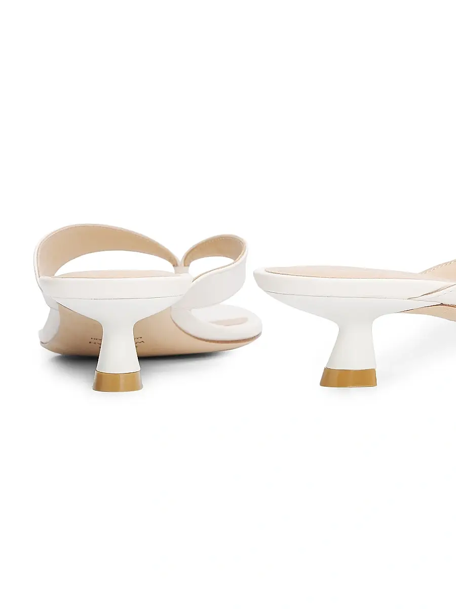Stuart Weitzman Women's Rio Sleek 35MM Leather Sandals | Thumbnail 3