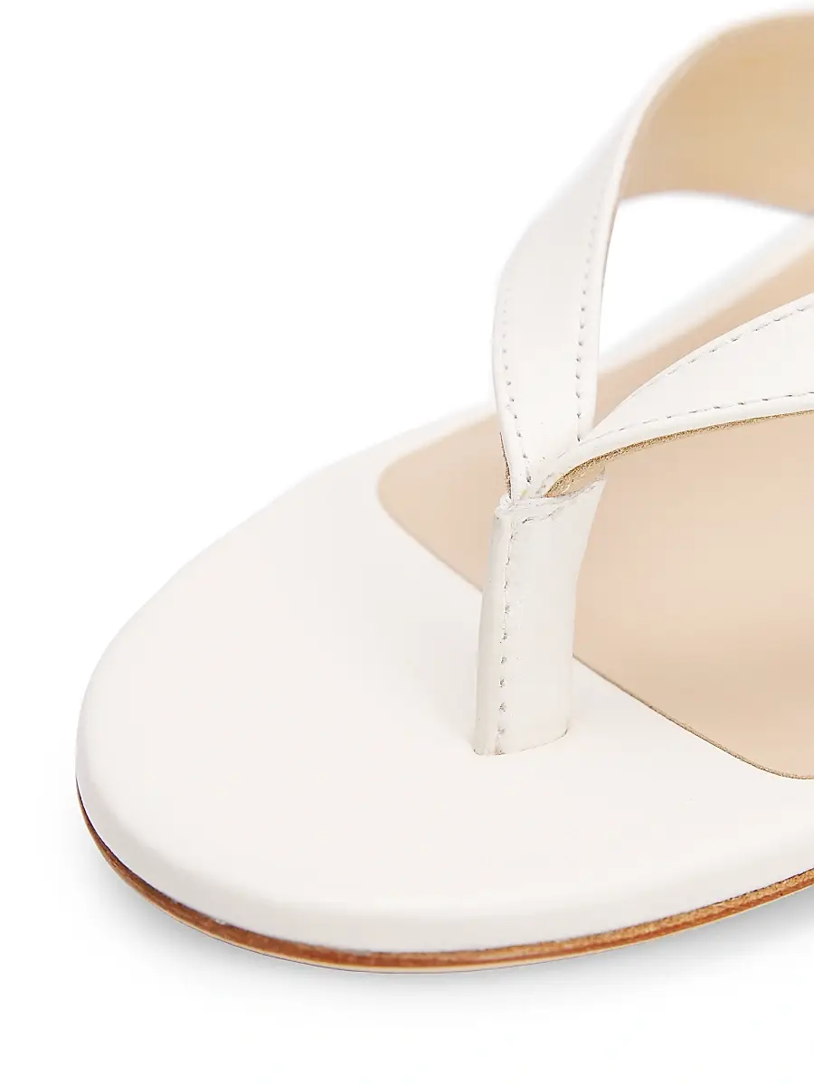 Stuart Weitzman Women's Rio Sleek 35MM Leather Sandals | Thumbnail 6